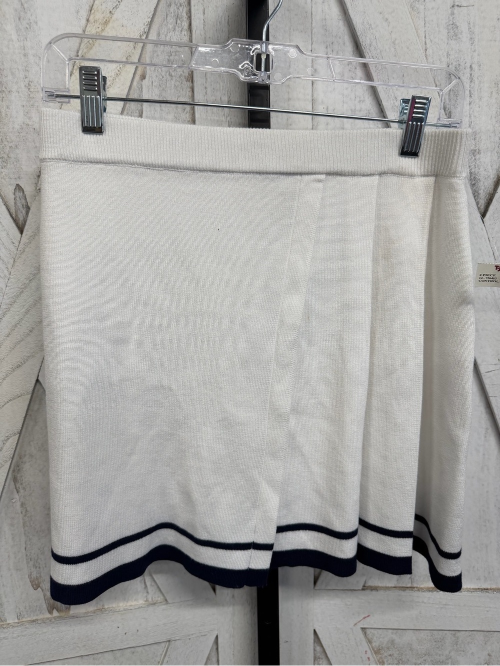 Freshman 1996 Knit Skater Skirt with Navy Stripe